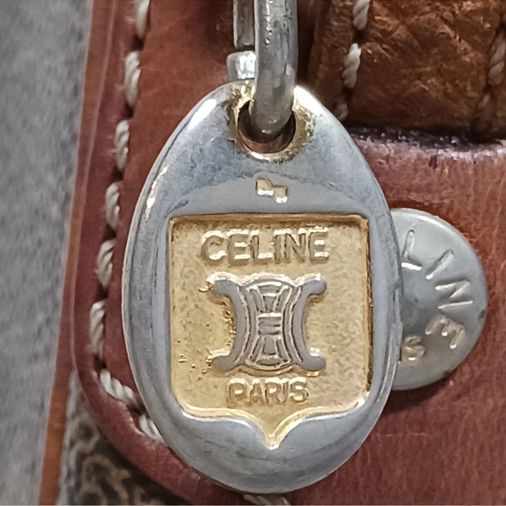 Céline Vintage Macadam Brown Coated Canvas Crossbody – Rare Paris Edition - Picture 7 of 15
